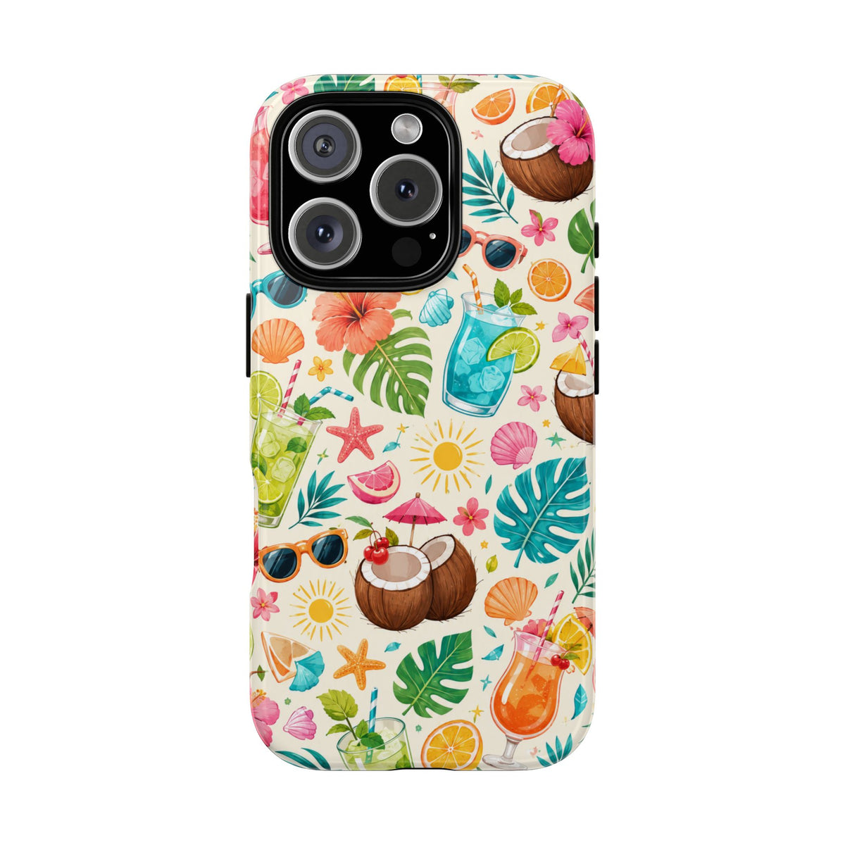 Tropical Cocktail Phone Case — Summer Beach Pattern iPhone Case
