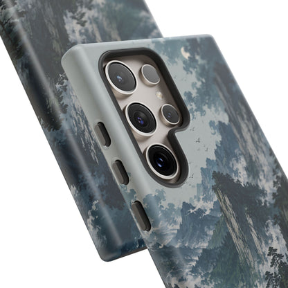 Mountain Landscape Phone Case — Misty Peaks Protective Tough Case