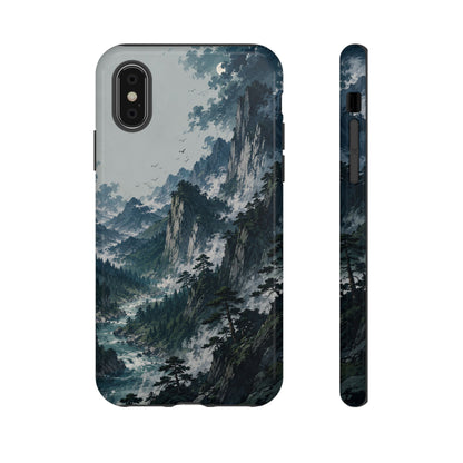 Mountain Landscape Phone Case — Misty Peaks Protective Tough Case