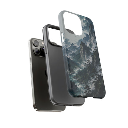 Mountain Landscape Phone Case — Misty Peaks Protective Tough Case