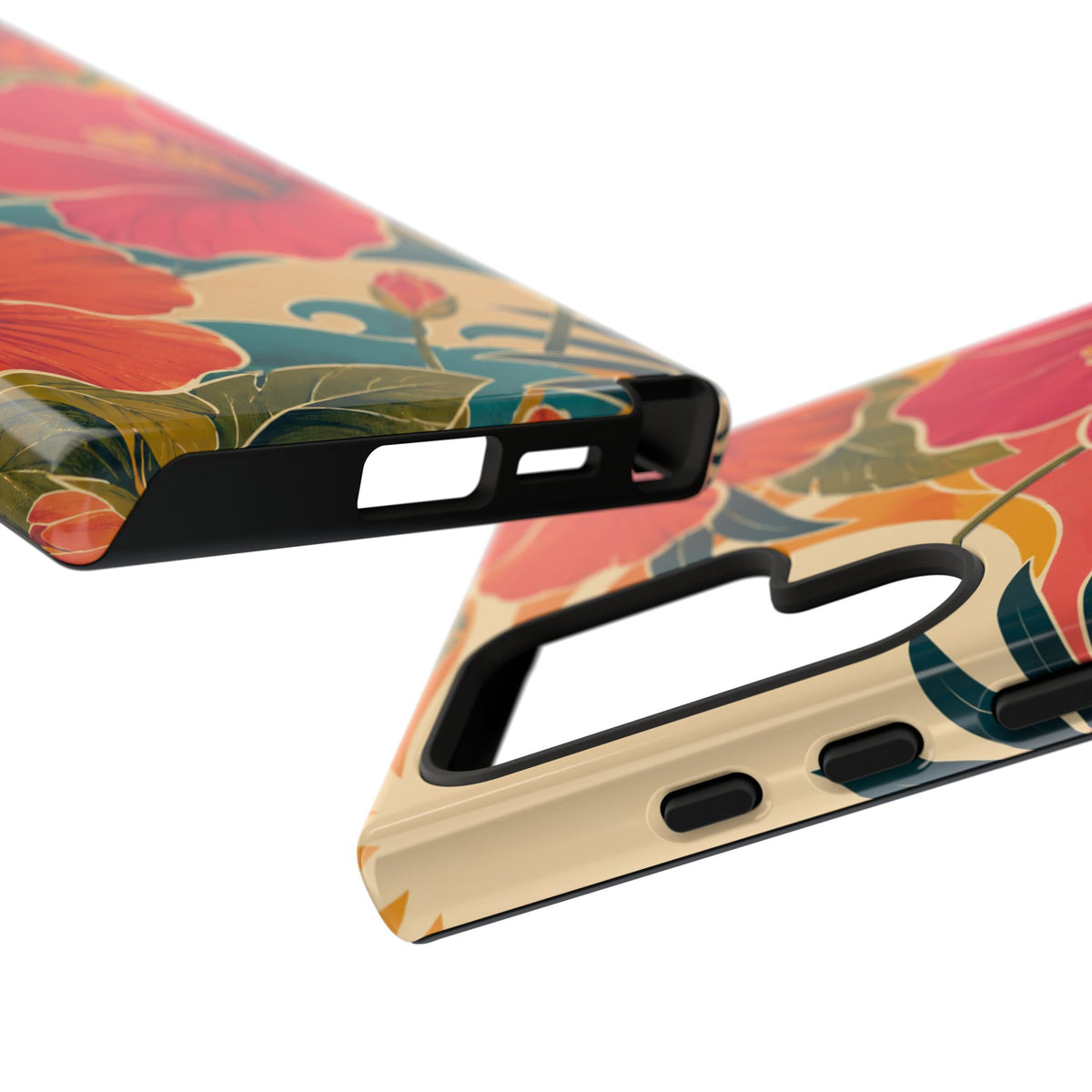 Tropical Floral Tough Phone Case — Sunset Vibes  Protective Cover
