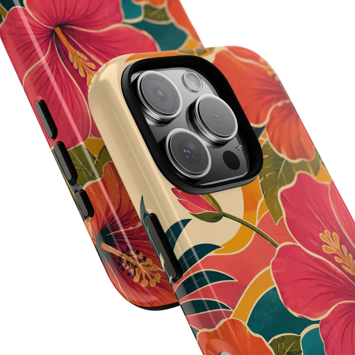 Tropical Floral Tough Phone Case — Sunset Vibes  Protective Cover