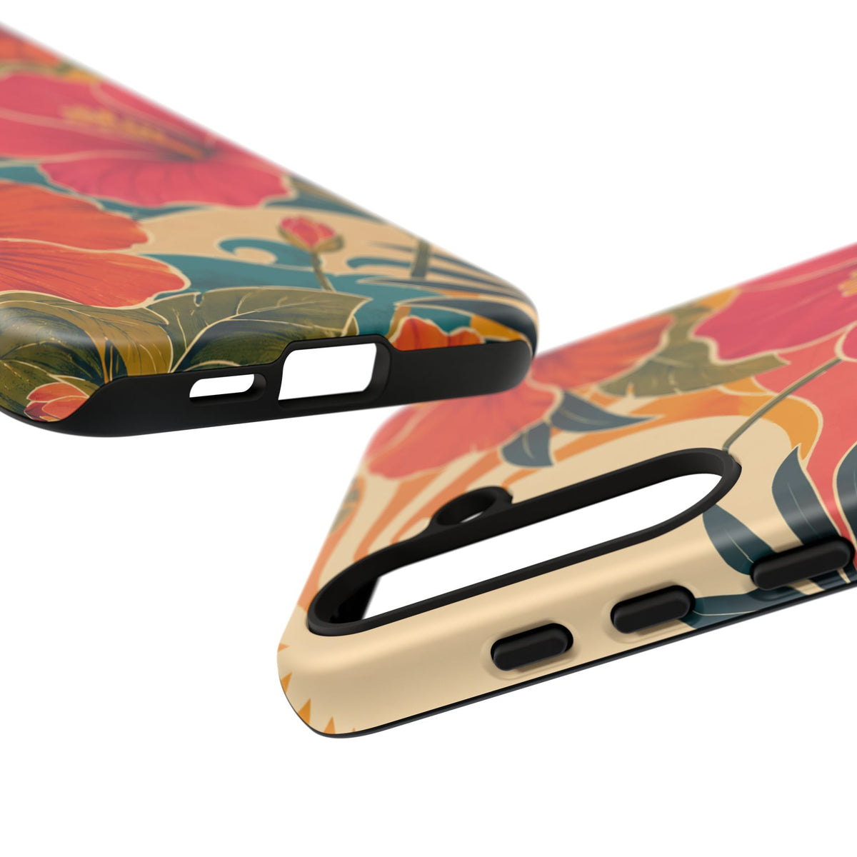 Tropical Floral Tough Phone Case — Sunset Vibes  Protective Cover