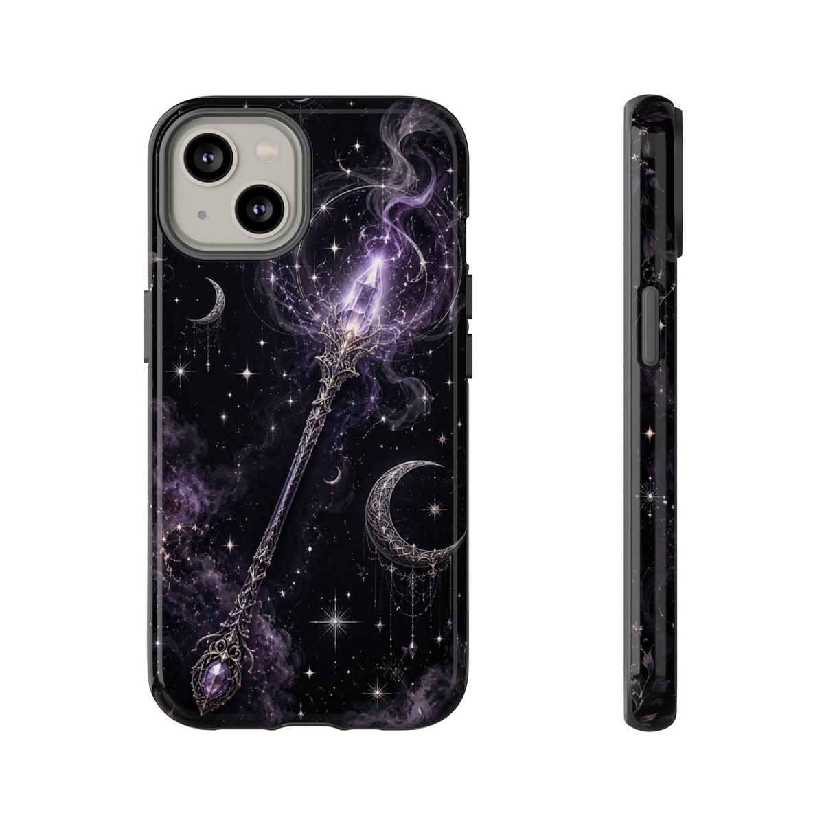 Celestial Magic Wand Phone Case — Mystic Moon & Stars Galaxy Tough Case