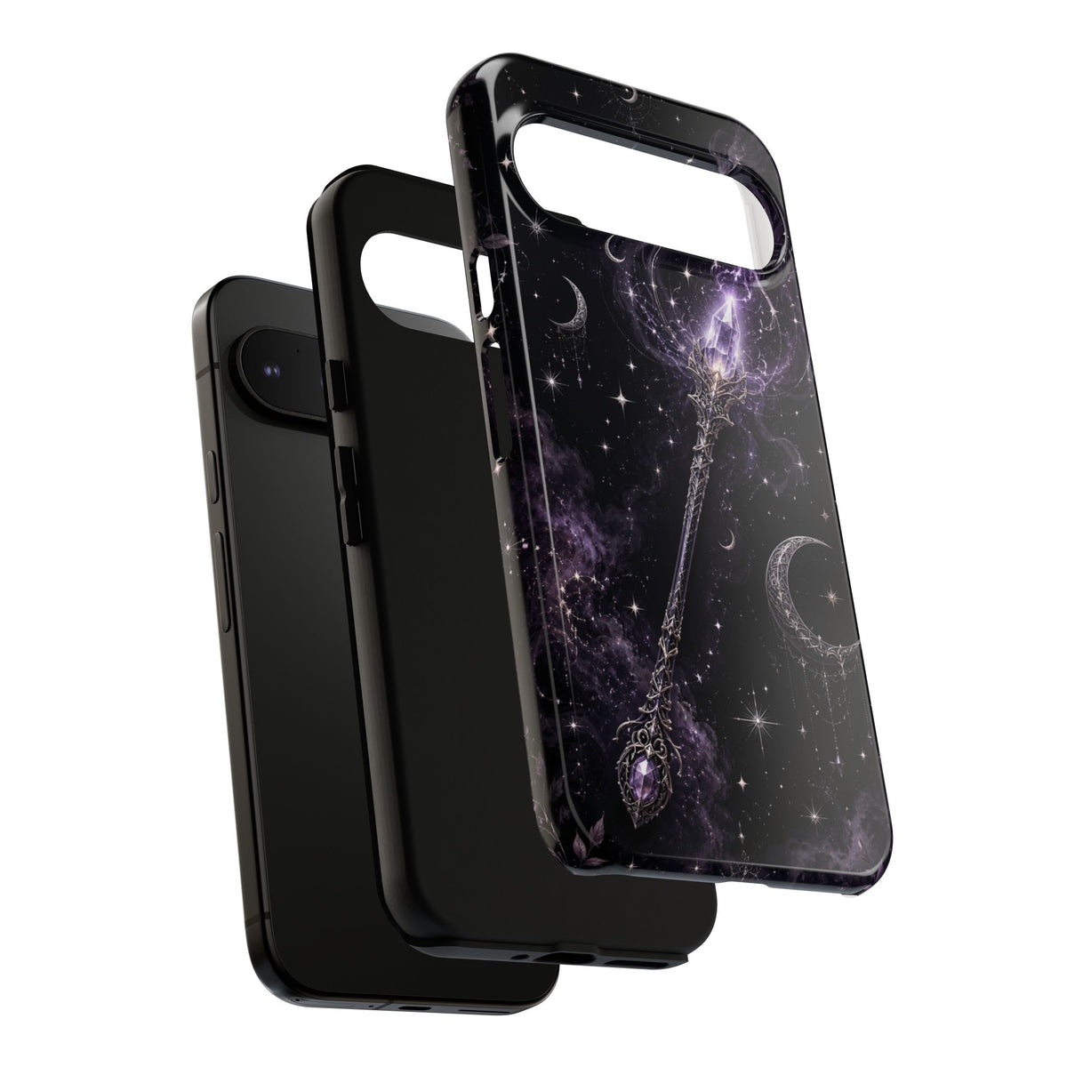 Celestial Magic Wand Phone Case — Mystic Moon & Stars Galaxy Tough Case