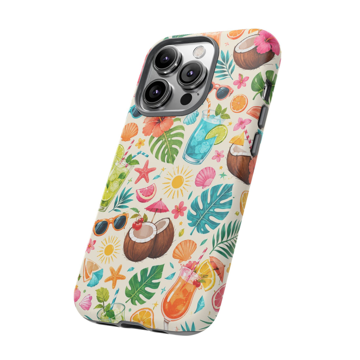 Tropical Cocktail Phone Case — Summer Beach Pattern iPhone Case
