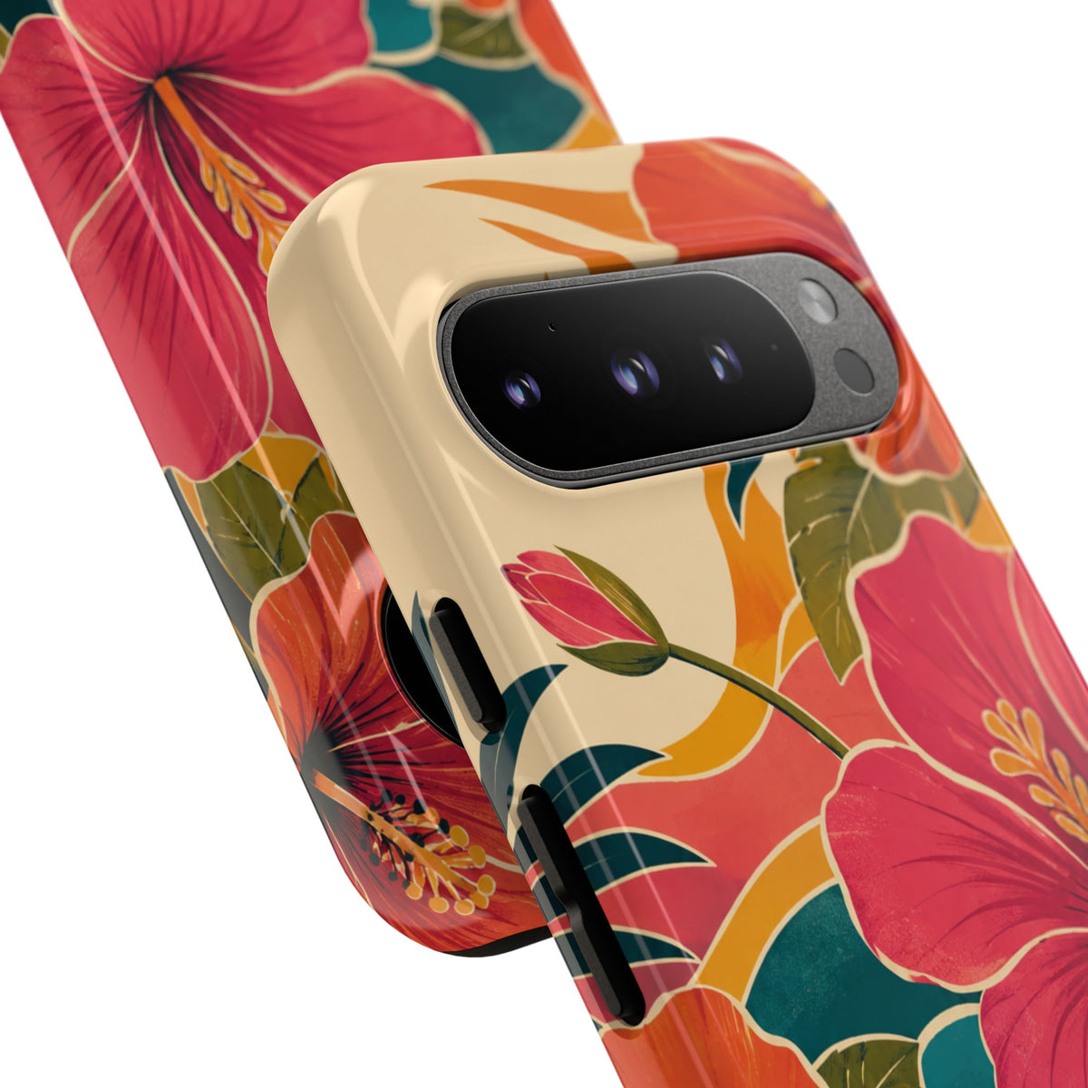 Tropical Floral Tough Phone Case — Sunset Vibes  Protective Cover