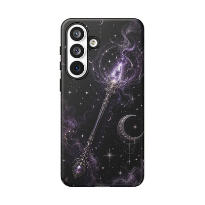 Celestial Magic Wand Phone Case — Mystic Moon & Stars Galaxy Tough Case