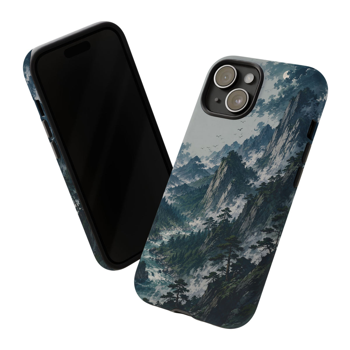 Mountain Landscape Phone Case — Misty Peaks Protective Tough Case
