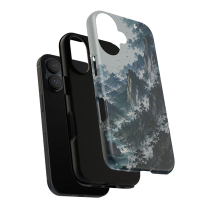 Mountain Landscape Phone Case — Misty Peaks Protective Tough Case