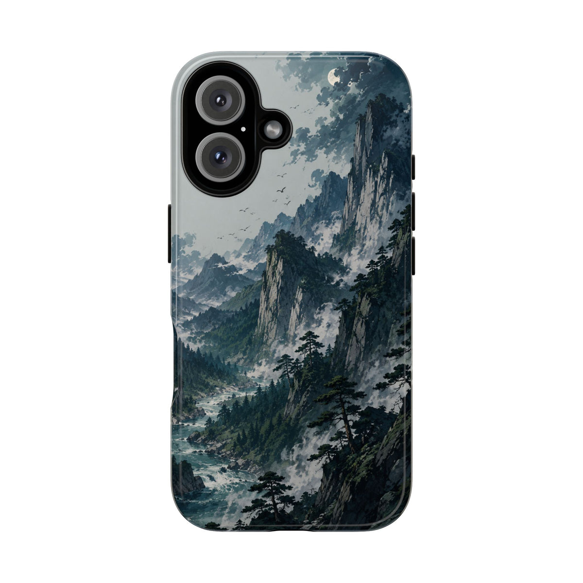 Mountain Landscape Phone Case — Misty Peaks Protective Tough Case