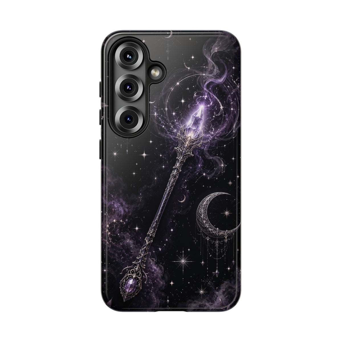 Celestial Magic Wand Phone Case — Mystic Moon & Stars Galaxy Tough Case