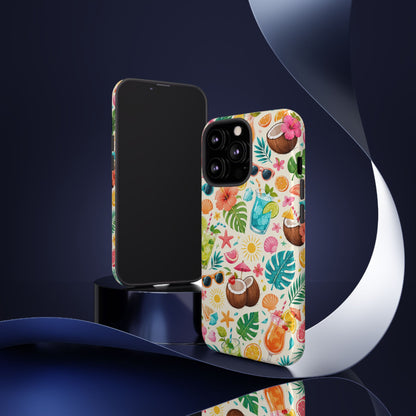 Tropical Cocktail Phone Case — Summer Beach Pattern iPhone Case