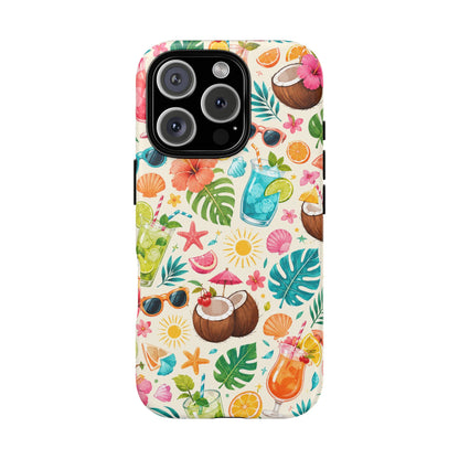Tropical Cocktail Phone Case — Summer Beach Pattern iPhone Case