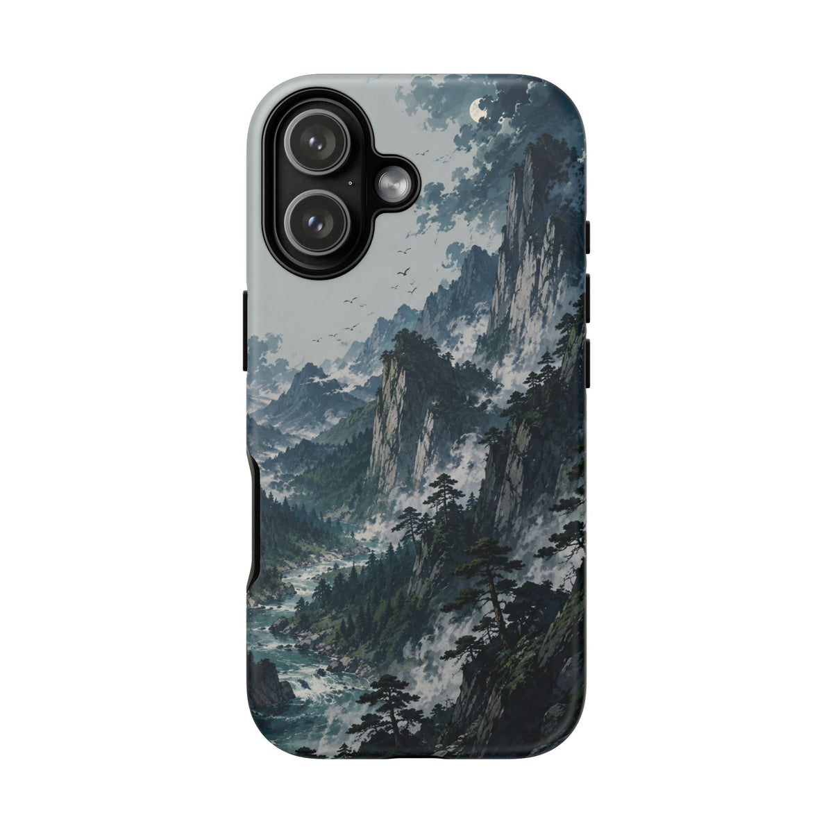 Mountain Landscape Phone Case — Misty Peaks Protective Tough Case