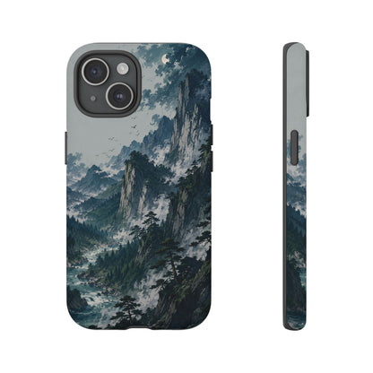 Mountain Landscape Phone Case — Misty Peaks Protective Tough Case