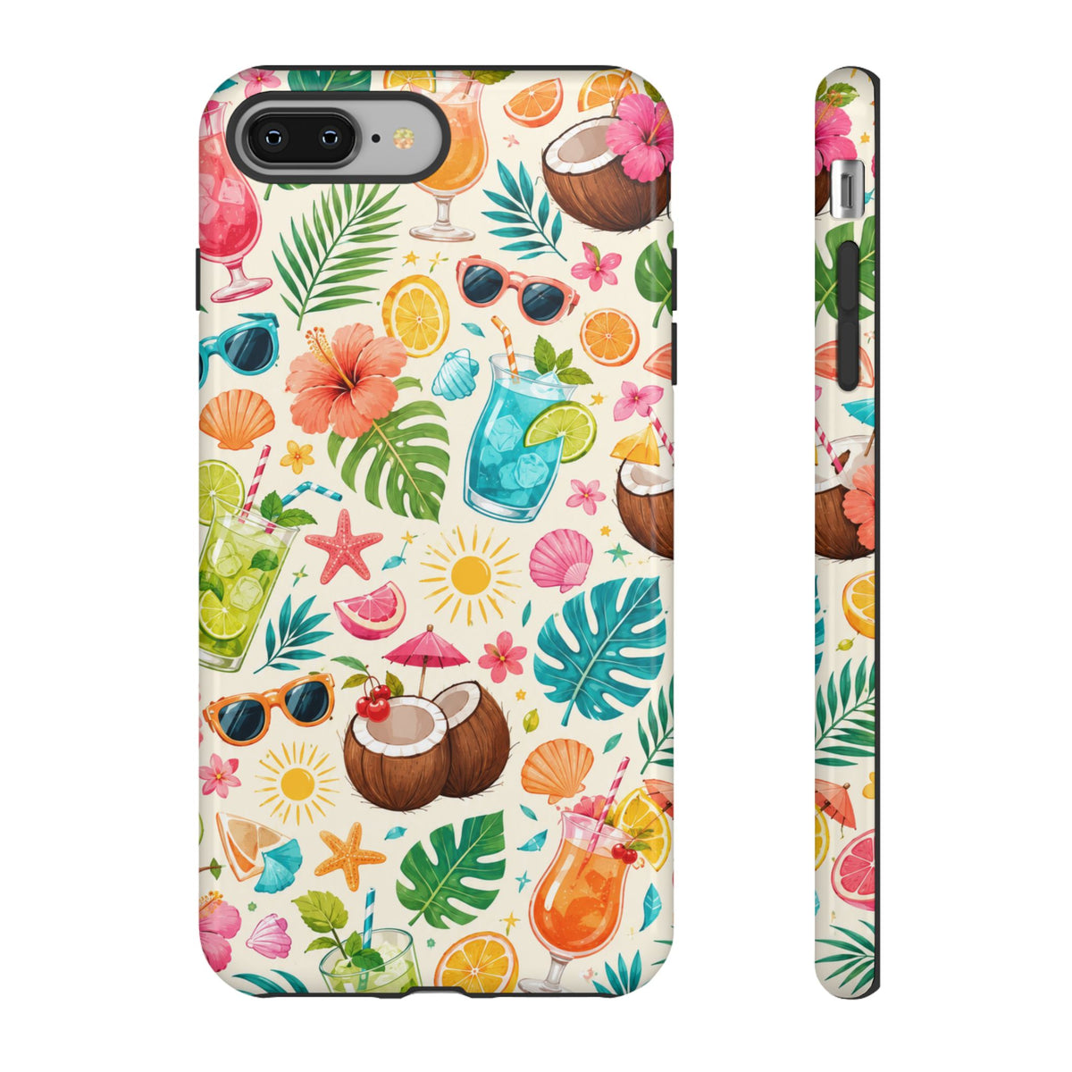 Tropical Cocktail Phone Case — Summer Beach Pattern iPhone Case