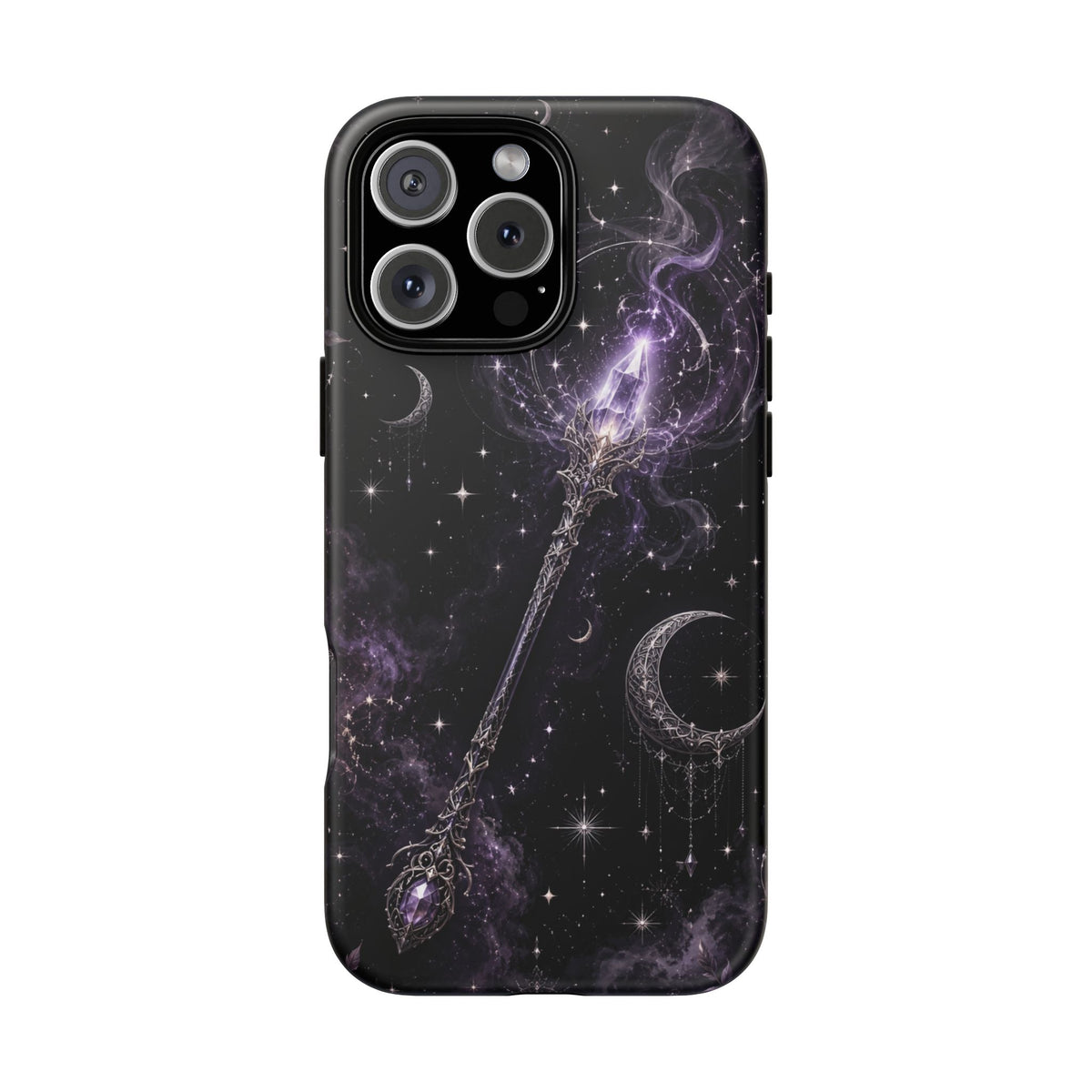 Celestial Magic Wand Phone Case — Mystic Moon & Stars Galaxy Tough Case