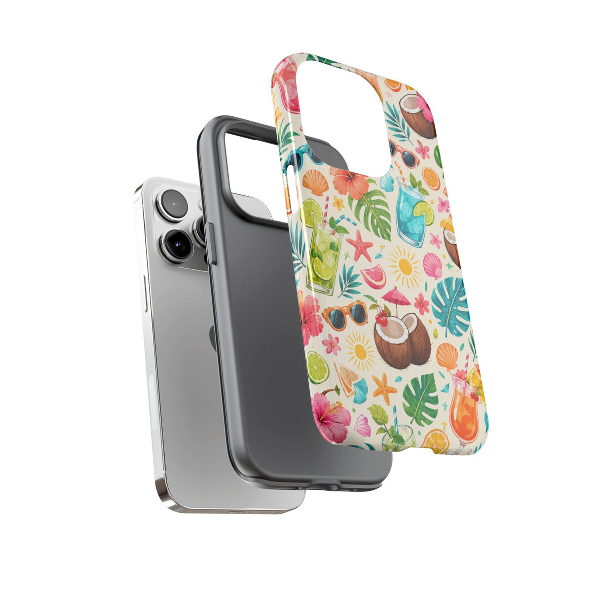 Tropical Cocktail Phone Case — Summer Beach Pattern iPhone Case
