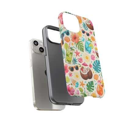 Tropical Cocktail Phone Case — Summer Beach Pattern iPhone Case