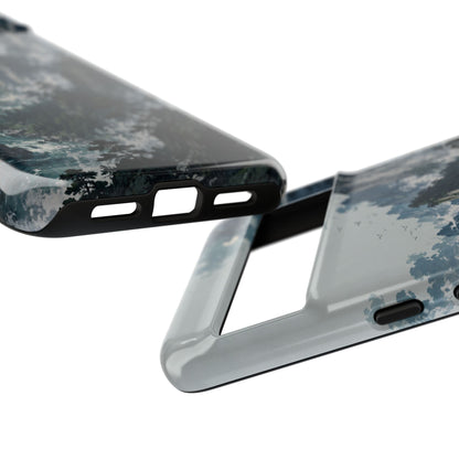 Mountain Landscape Phone Case — Misty Peaks Protective Tough Case