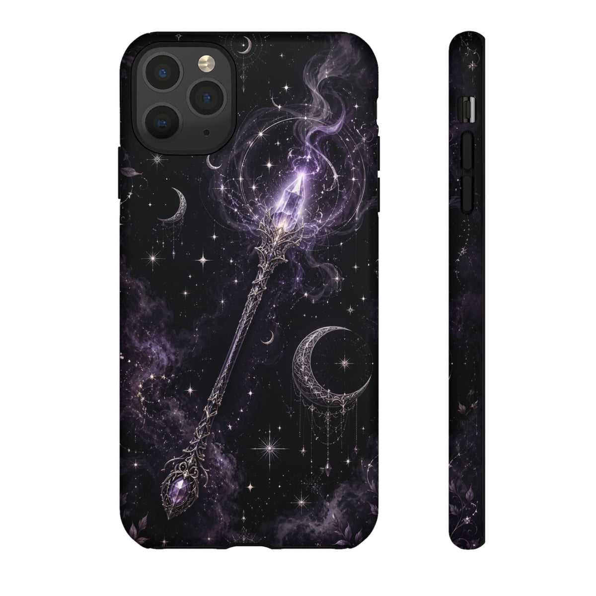 Celestial Magic Wand Phone Case — Mystic Moon & Stars Galaxy Tough Case