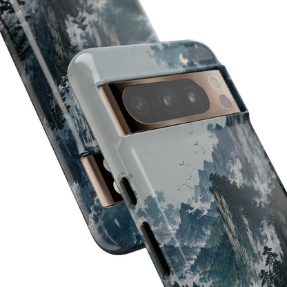 Mountain Landscape Phone Case — Misty Peaks Protective Tough Case
