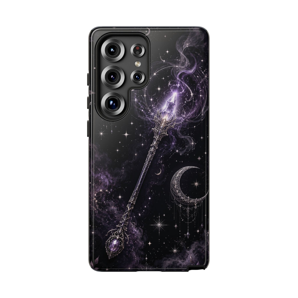 Celestial Magic Wand Phone Case — Mystic Moon & Stars Galaxy Tough Case