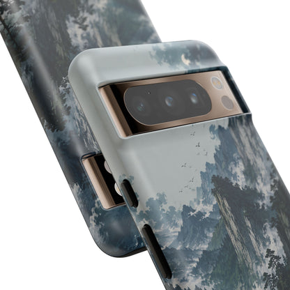 Mountain Landscape Phone Case — Misty Peaks Protective Tough Case