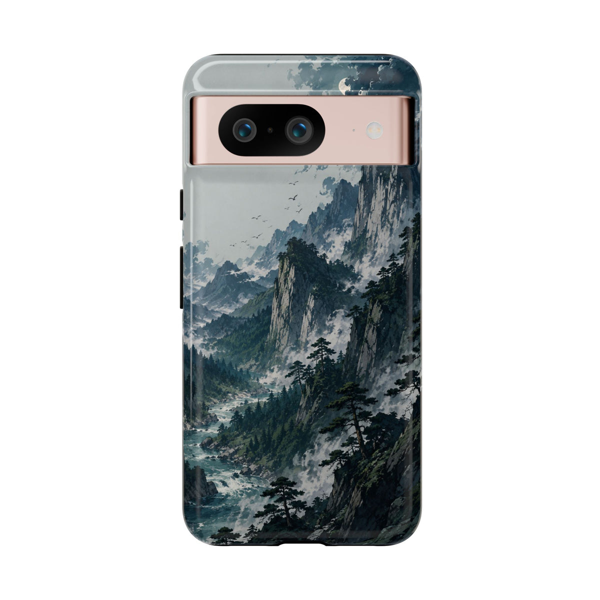 Mountain Landscape Phone Case — Misty Peaks Protective Tough Case