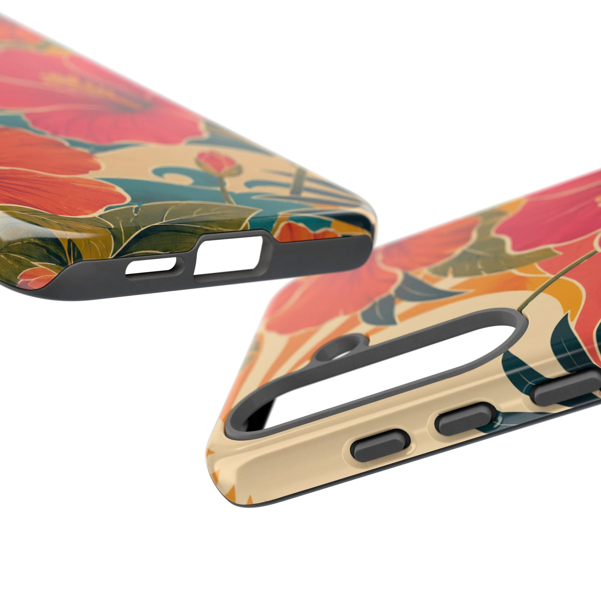 Tropical Floral Tough Phone Case — Sunset Vibes  Protective Cover