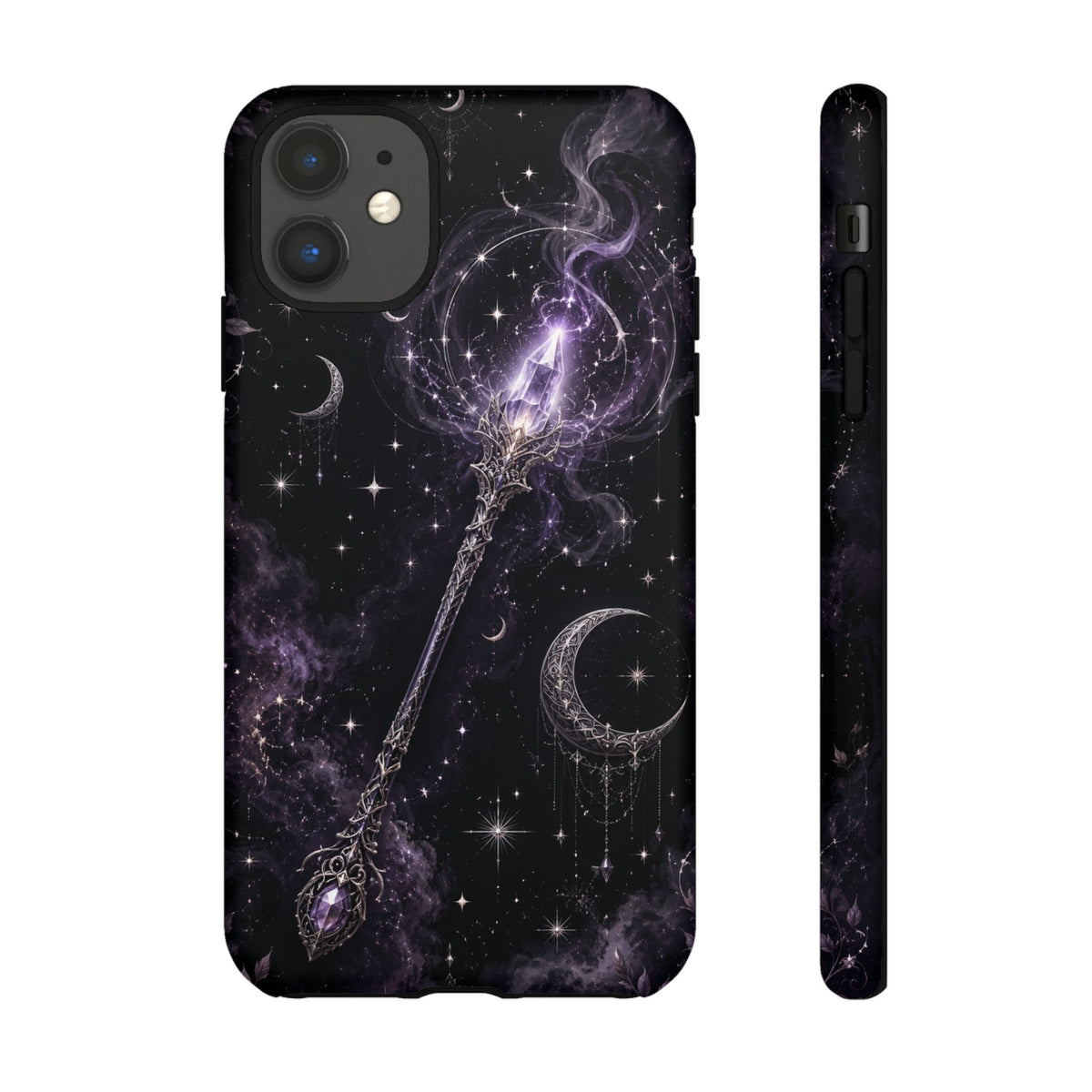 Celestial Magic Wand Phone Case — Mystic Moon & Stars Galaxy Tough Case