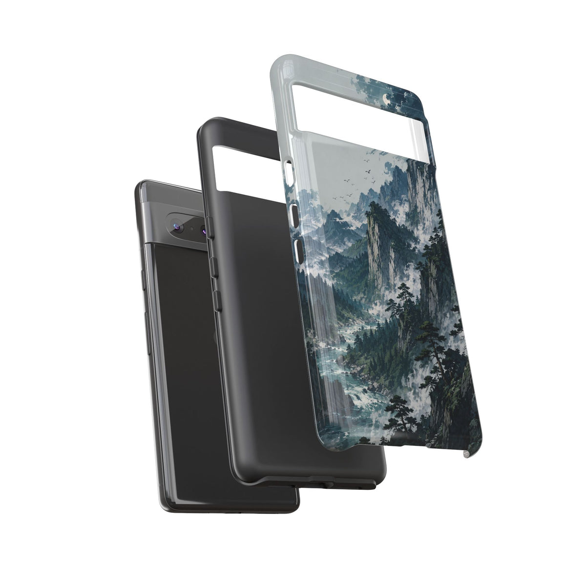 Mountain Landscape Phone Case — Misty Peaks Protective Tough Case