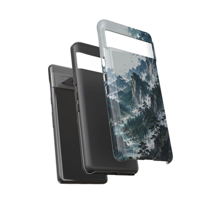 Mountain Landscape Phone Case — Misty Peaks Protective Tough Case