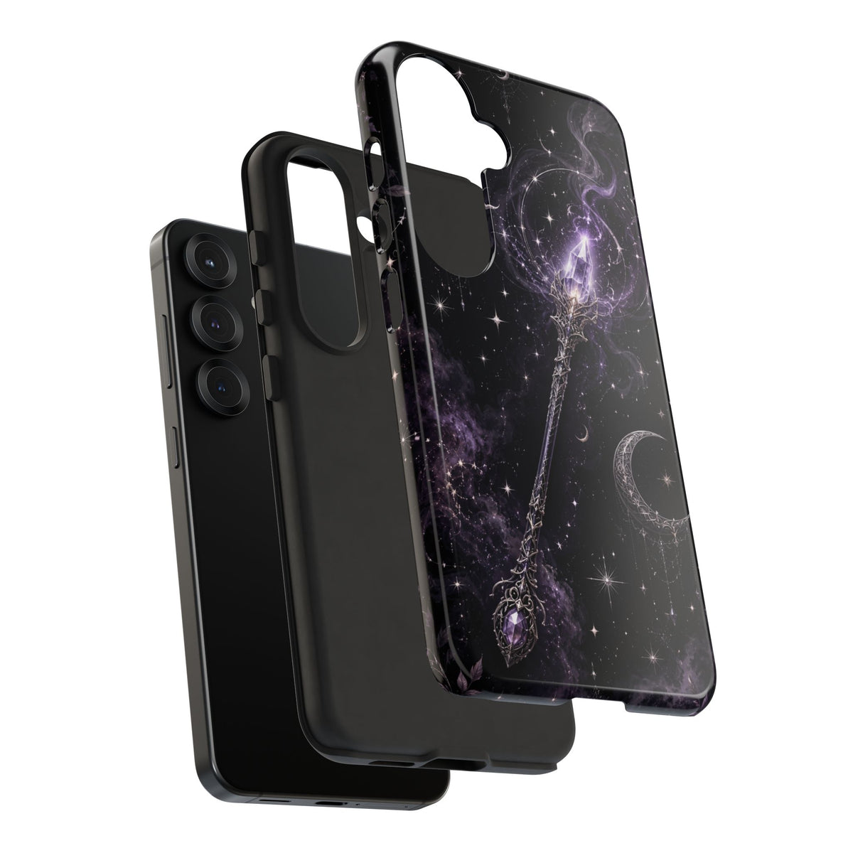 Celestial Magic Wand Phone Case — Mystic Moon & Stars Galaxy Tough Case