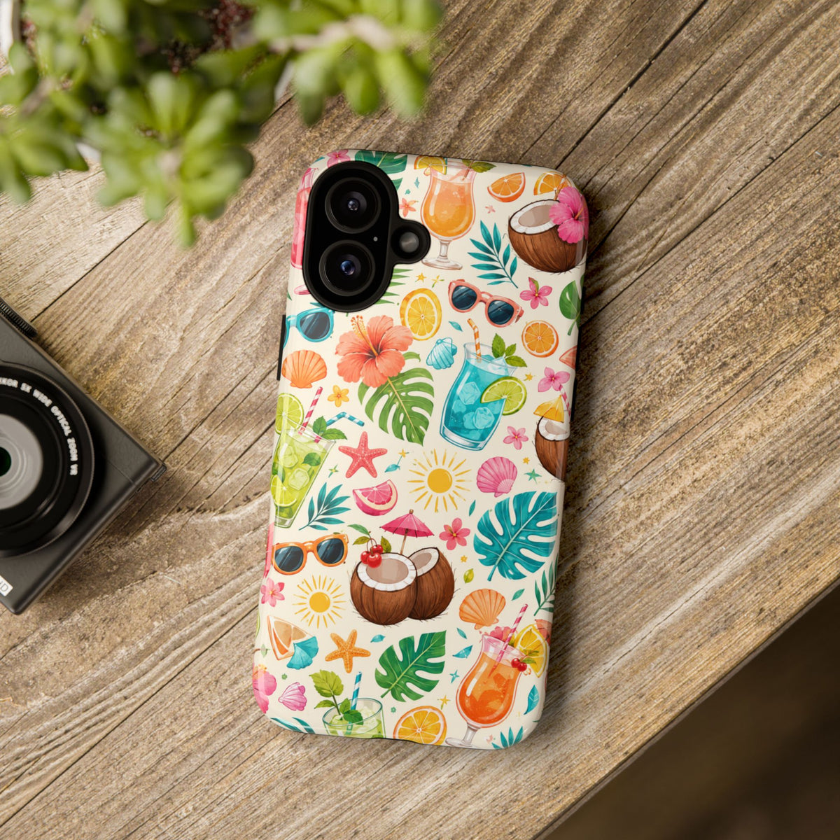 Tropical Cocktail Phone Case — Summer Beach Pattern iPhone Case