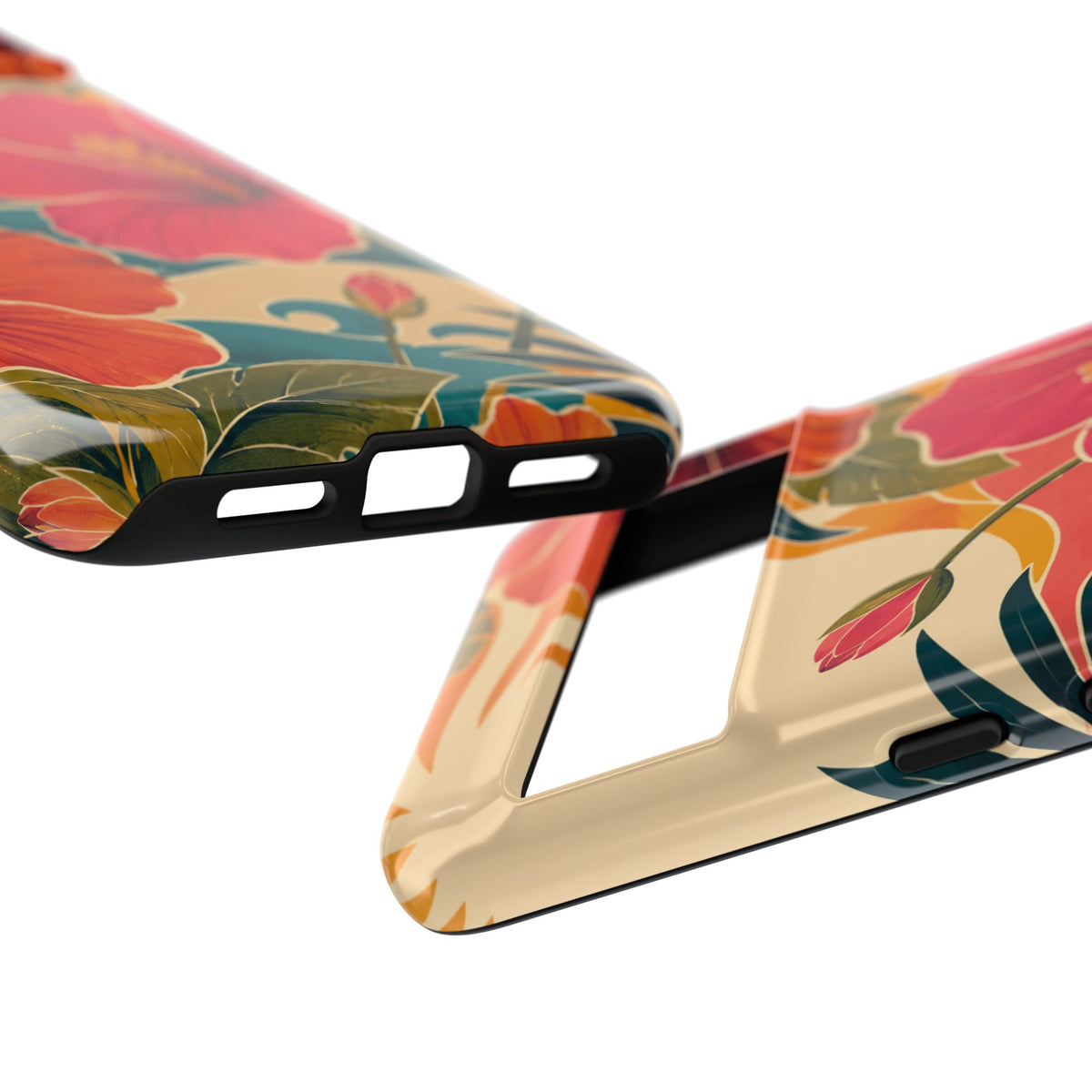 Tropical Floral Tough Phone Case — Sunset Vibes  Protective Cover