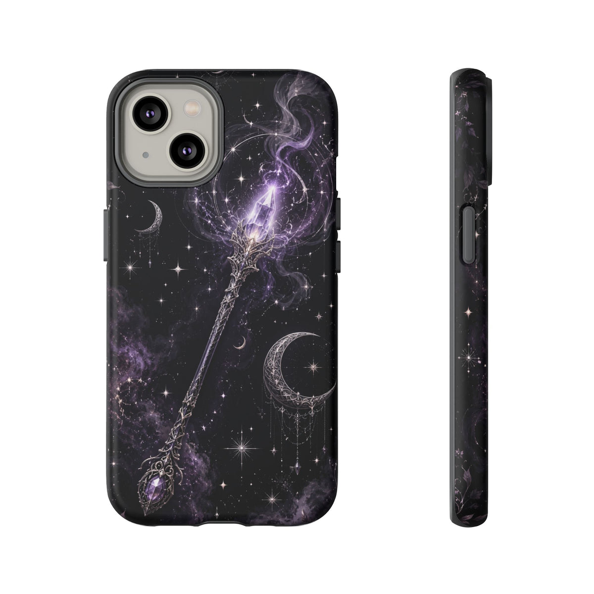 Celestial Magic Wand Phone Case — Mystic Moon & Stars Galaxy Tough Case