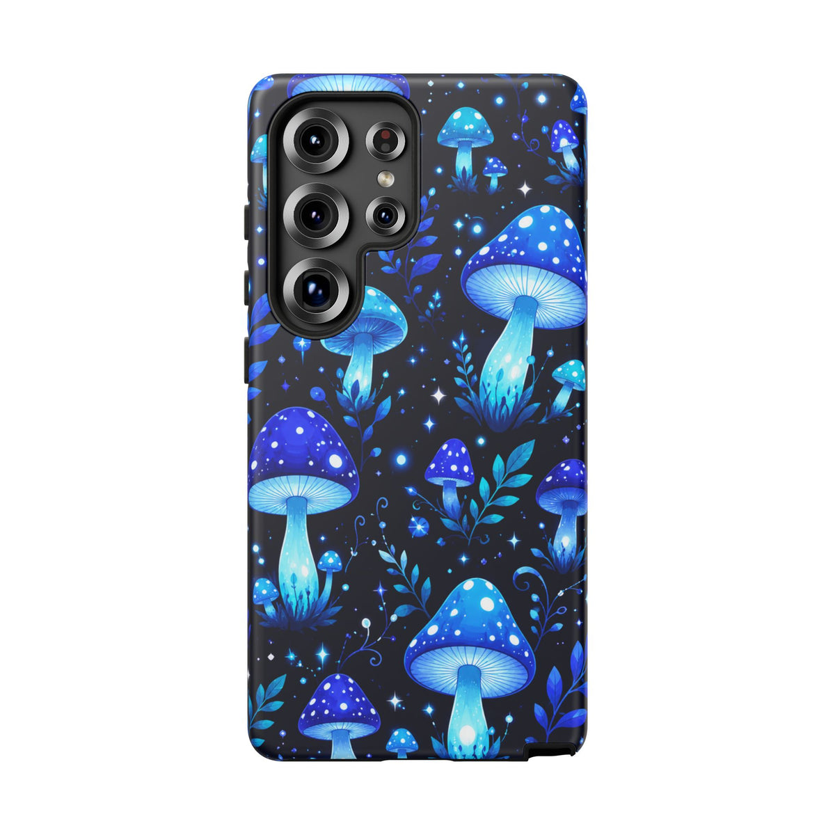 Blue Glowing Mushrooms Phone Case — Psychedelic Fungi Tough Case