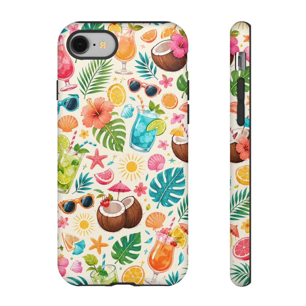 Tropical Cocktail Phone Case — Summer Beach Pattern iPhone Case