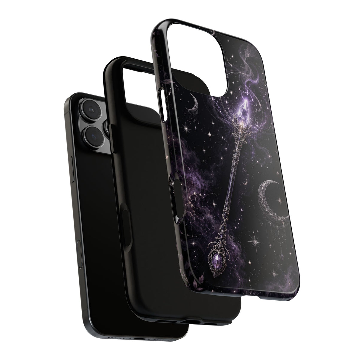 Celestial Magic Wand Phone Case — Mystic Moon & Stars Galaxy Tough Case