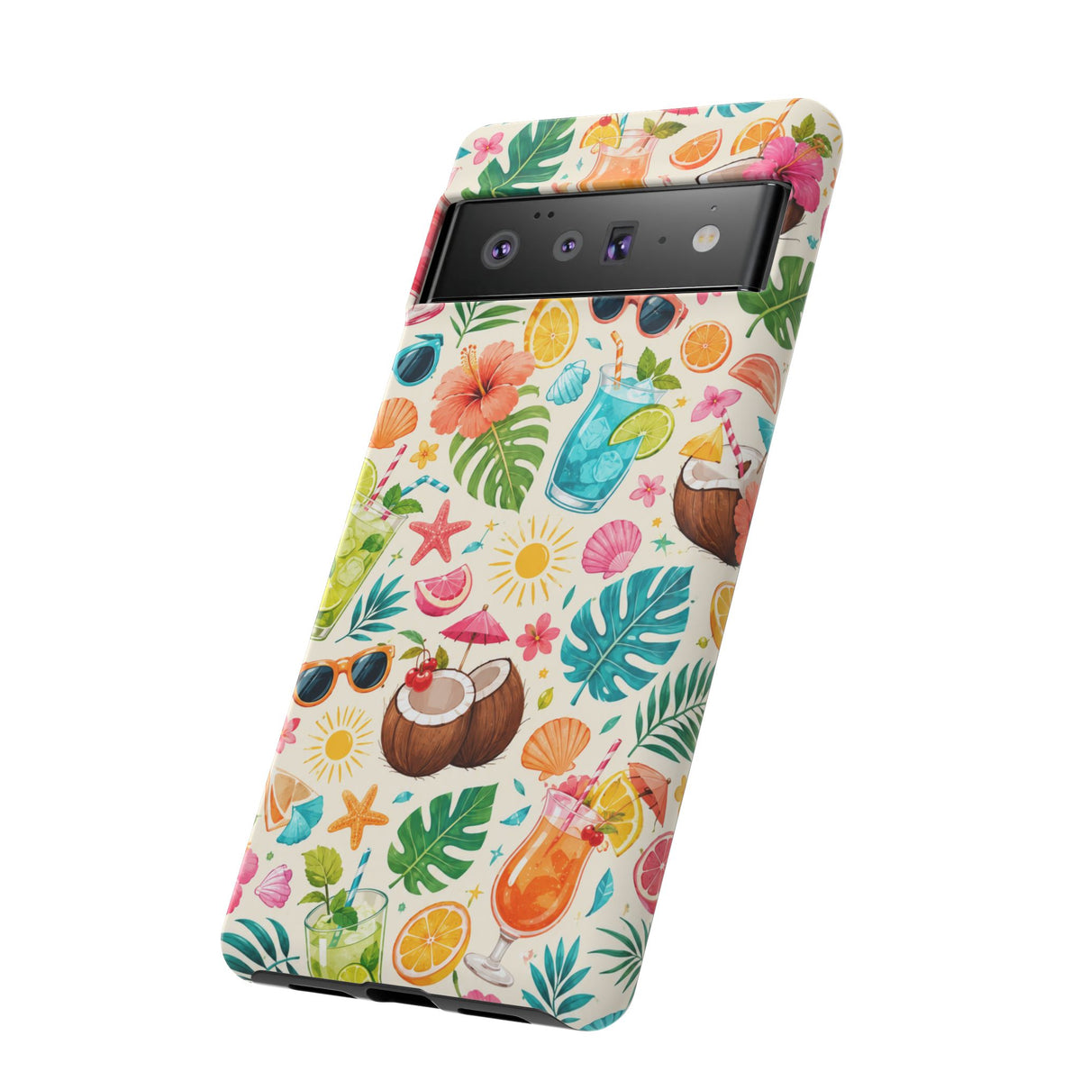 Tropical Cocktail Phone Case — Summer Beach Pattern iPhone Case