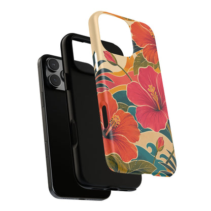 Tropical Floral Tough Phone Case — Sunset Vibes  Protective Cover