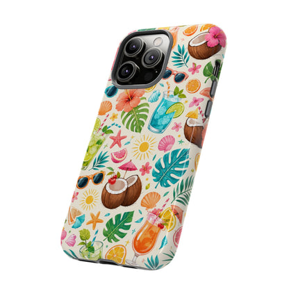 Tropical Cocktail Phone Case — Summer Beach Pattern iPhone Case