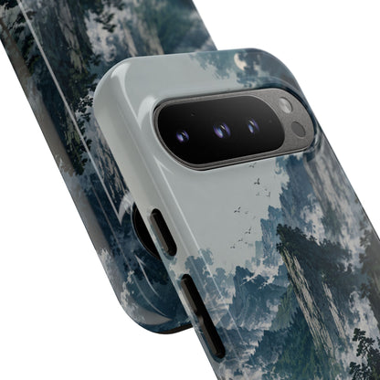 Mountain Landscape Phone Case — Misty Peaks Protective Tough Case