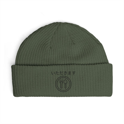 'Itadakimasu' Embroidered Foodie Cuff Beanie