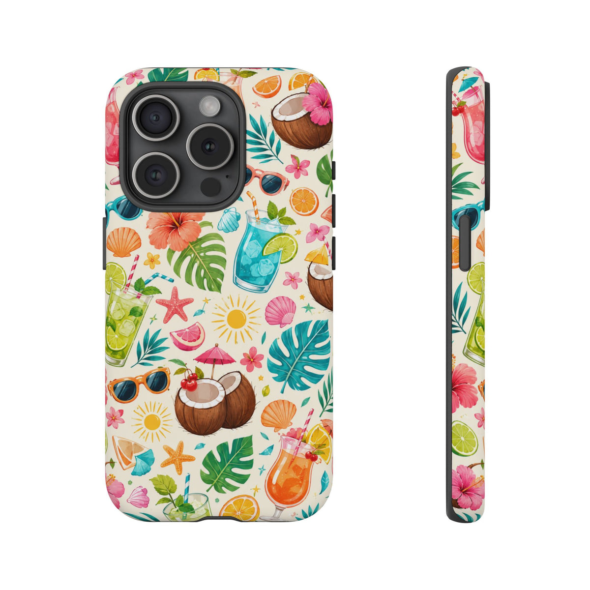 Tropical Cocktail Phone Case — Summer Beach Pattern iPhone Case