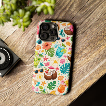 Tropical Cocktail Phone Case — Summer Beach Pattern iPhone Case