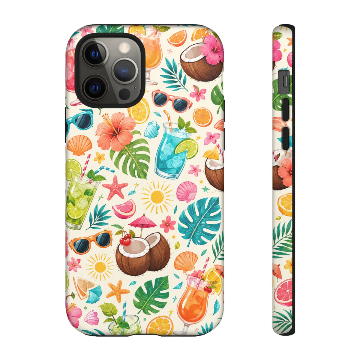 Tropical Cocktail Phone Case — Summer Beach Pattern iPhone Case