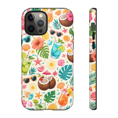 Tropical Cocktail Phone Case — Summer Beach Pattern iPhone Case